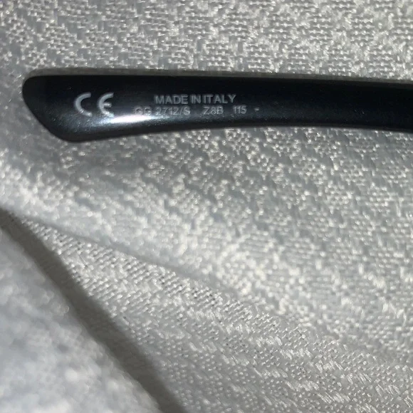 Gucci HorseBit Shiny Black/Gray & Silver Sunglasses - Picture 6 of 16